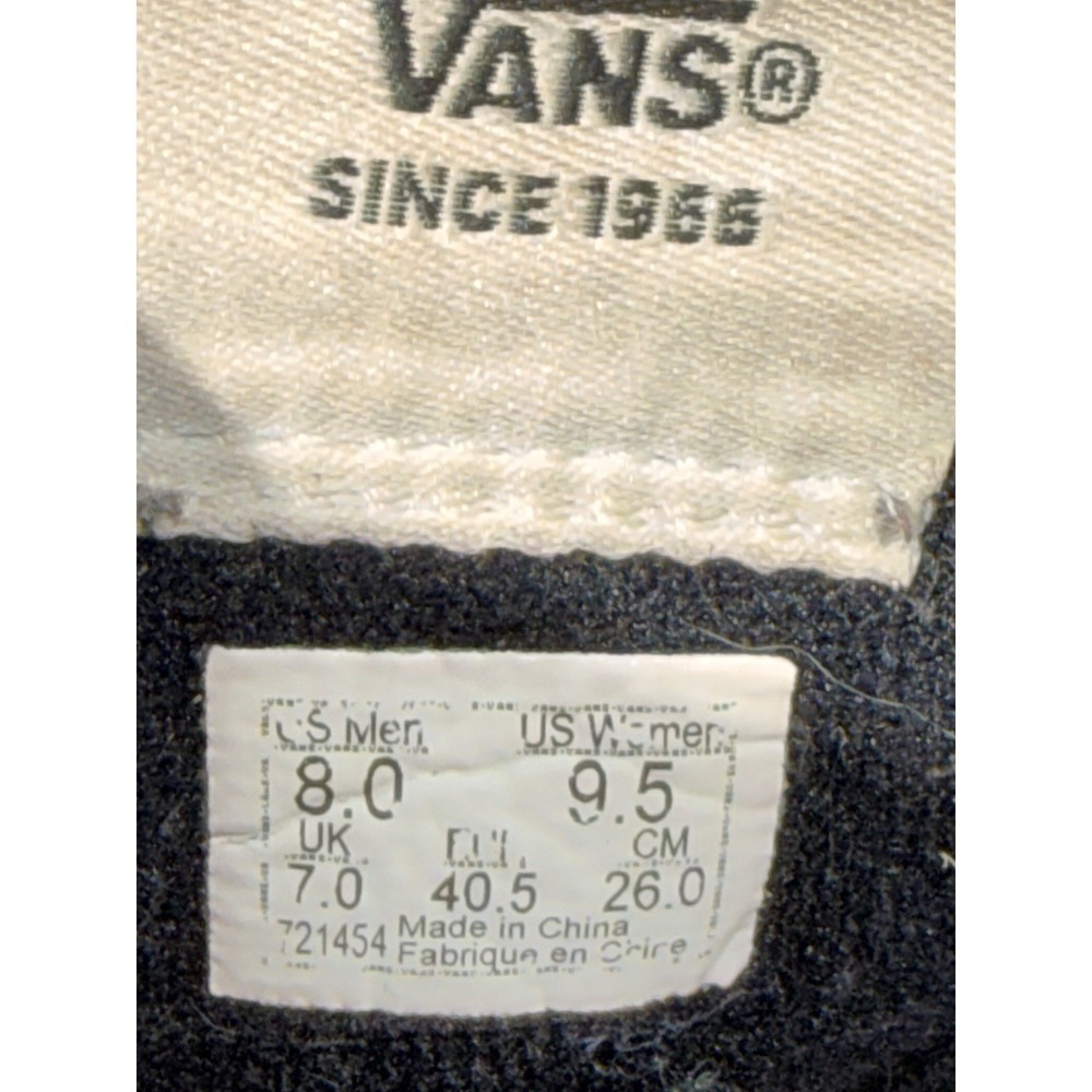 Vans Sk8-Hi Bolt Black Red Suede Canvas Skate Shoes Hi Top Sneaker Men's Size 8 - Picture 12 of 12